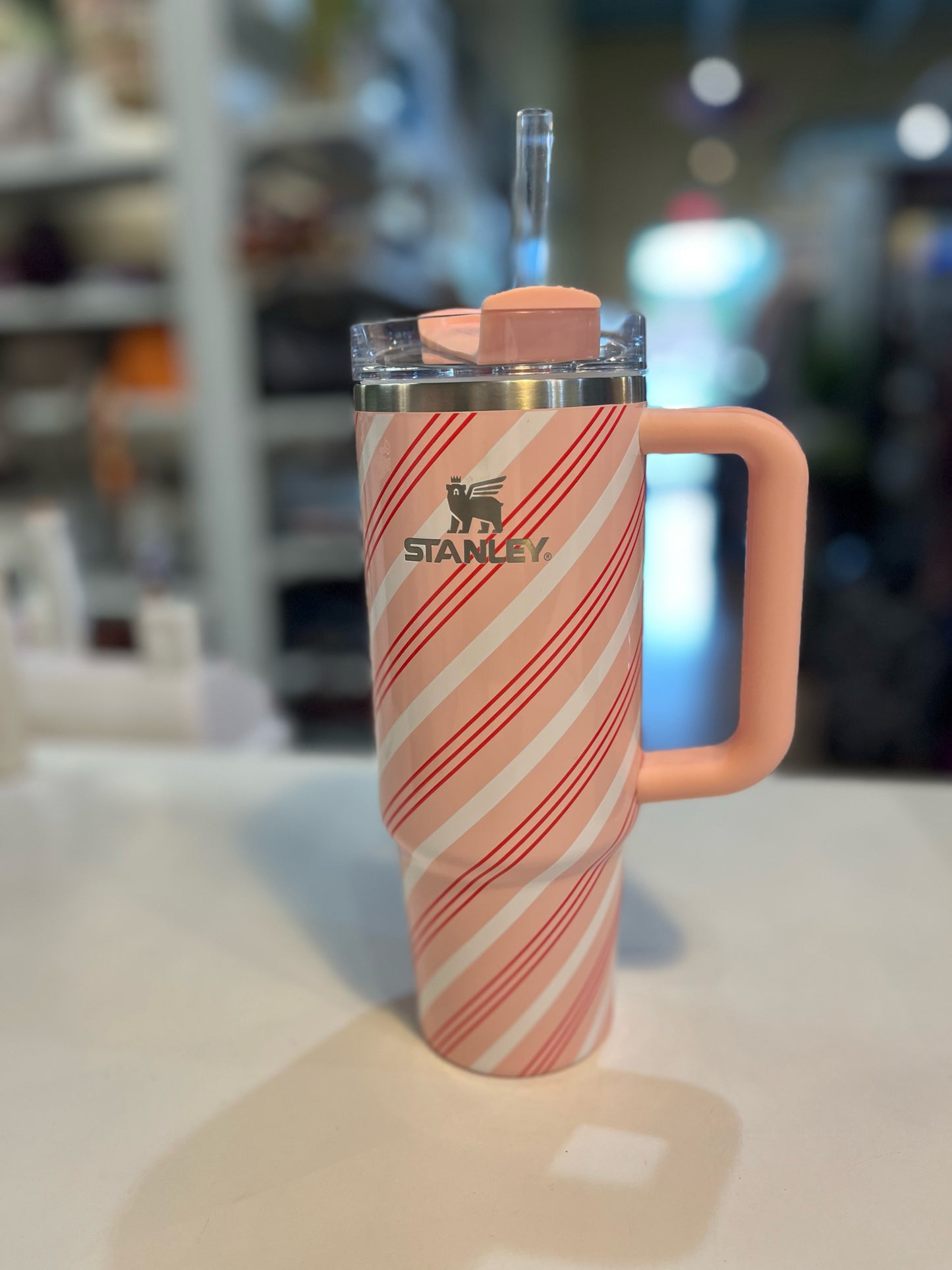 Stanley Pink & Red Stripe Waterbottle