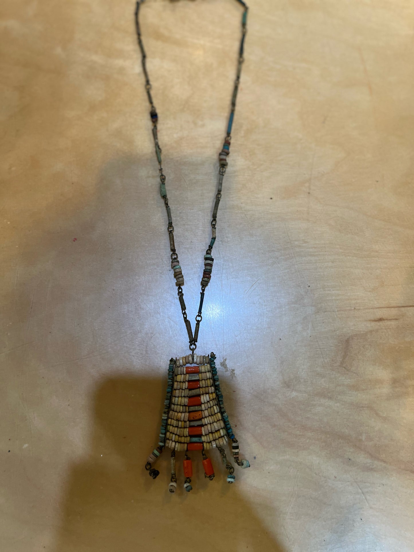 Vintage Mummy Beaded Necklace