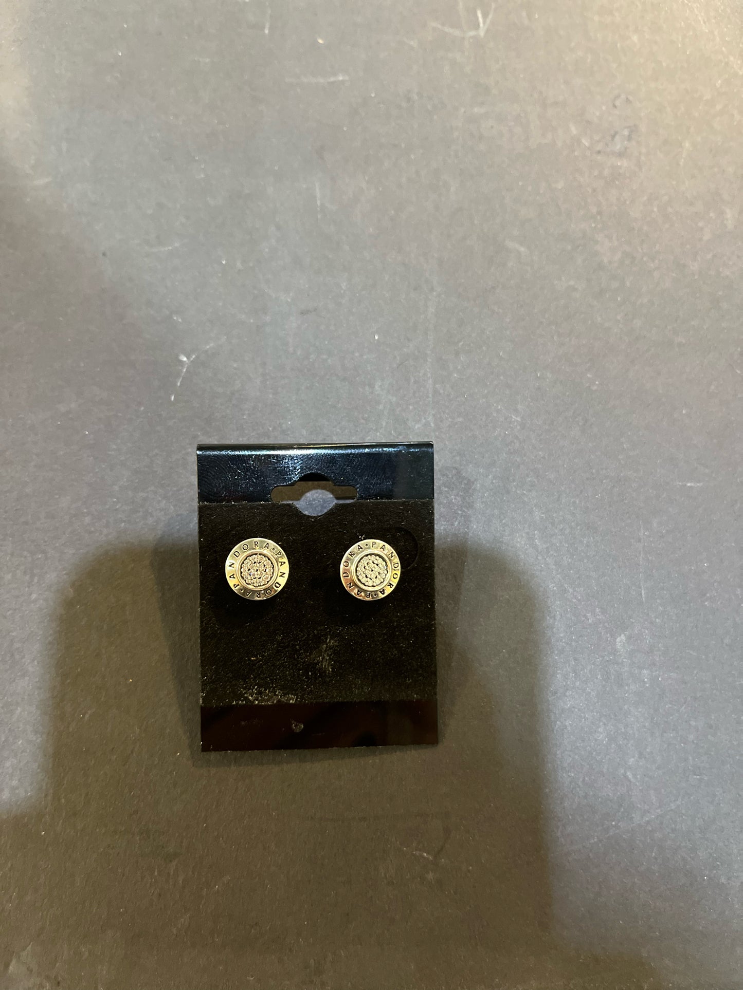 Pandora Signature Sparkling Logo Stud Earrings