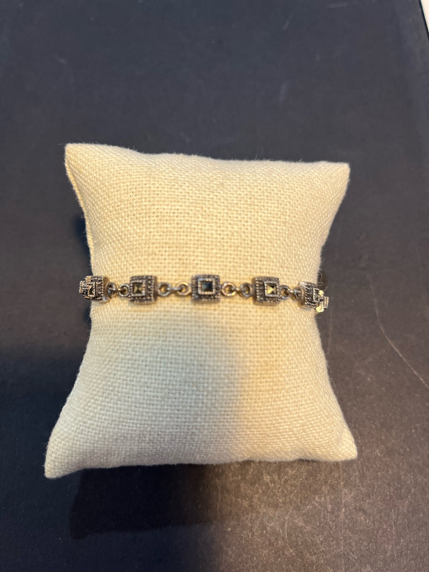 Marcasite Square Tennis Bracelet
