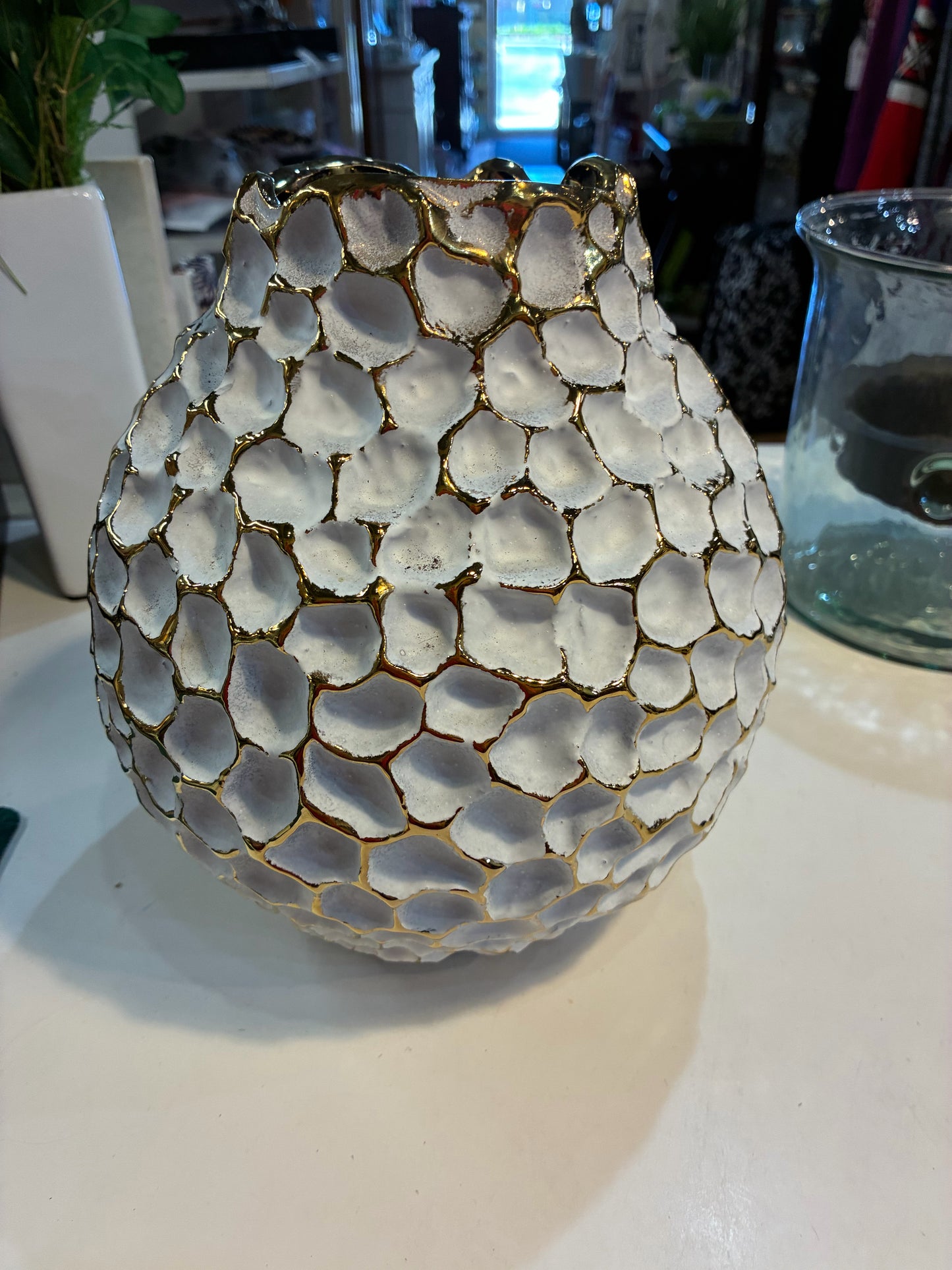 anthropologie honeycomb vase