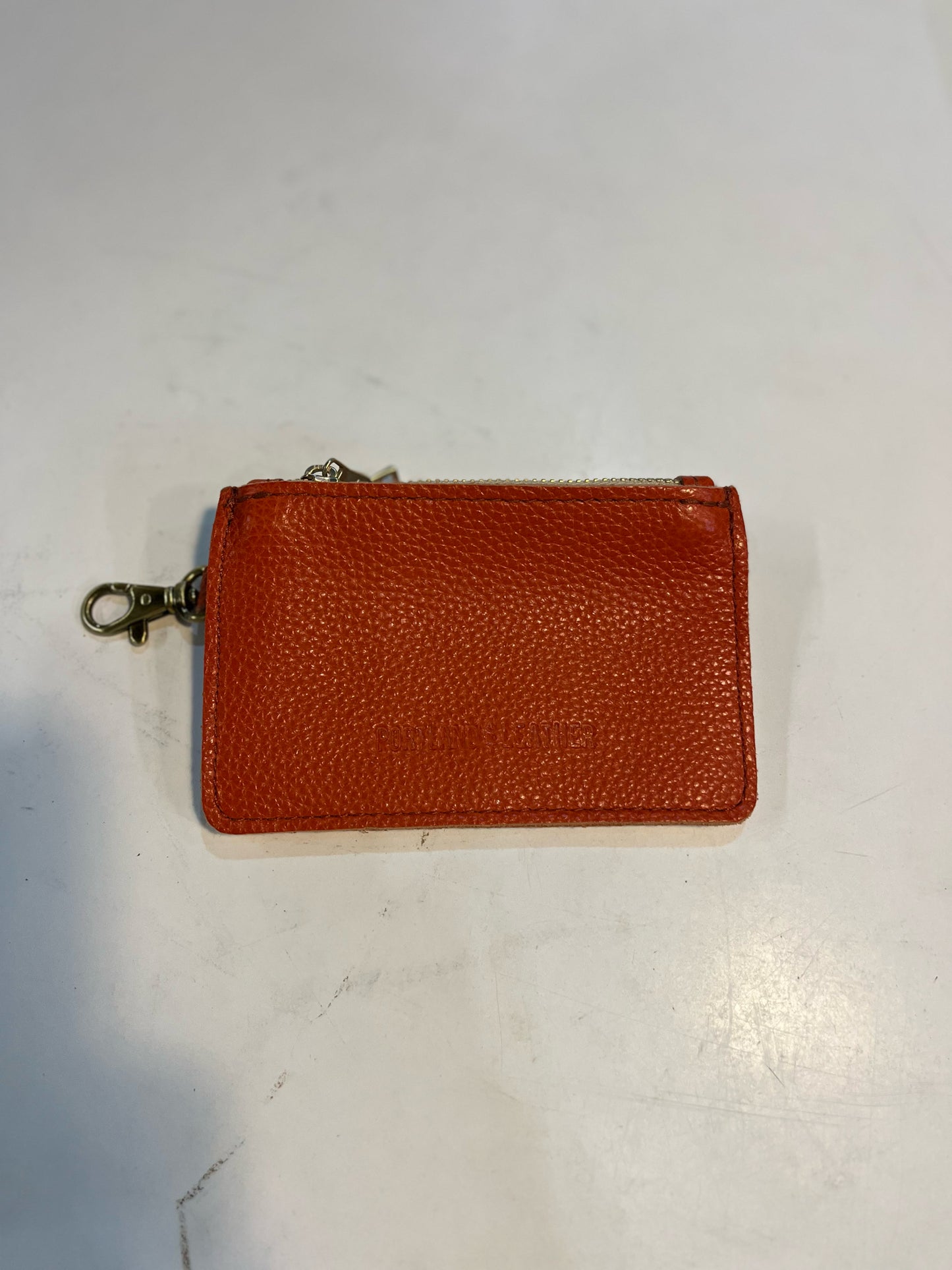Portland Leather Co. Orange "Zip-Zap Duo" Wallet