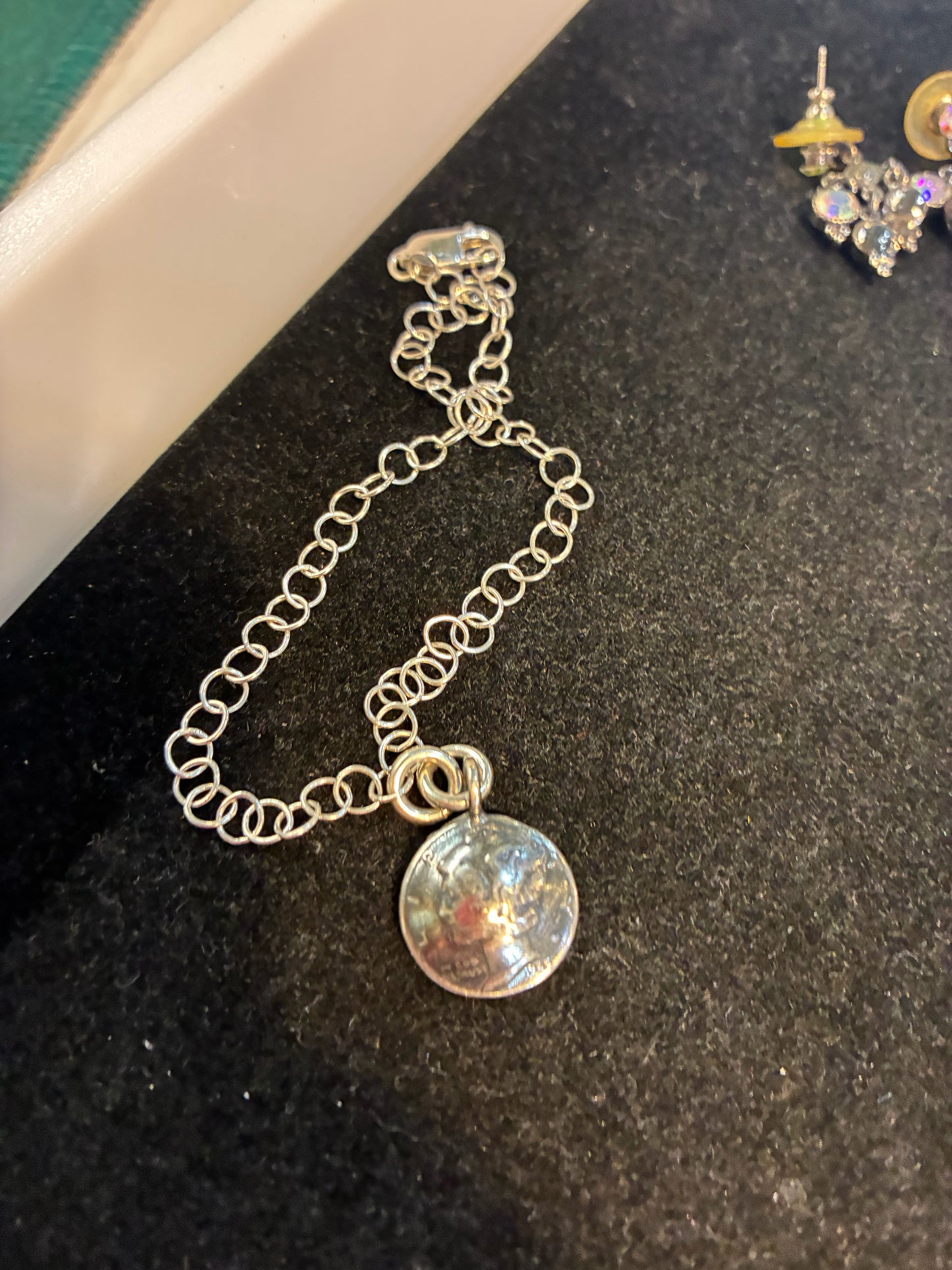 Silver with Dangle Coin Anklet