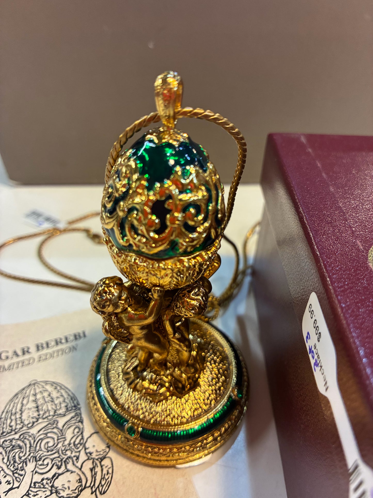 Vintage Edgar Berebi Limited Edition Seraphim Necklace w/ Stand