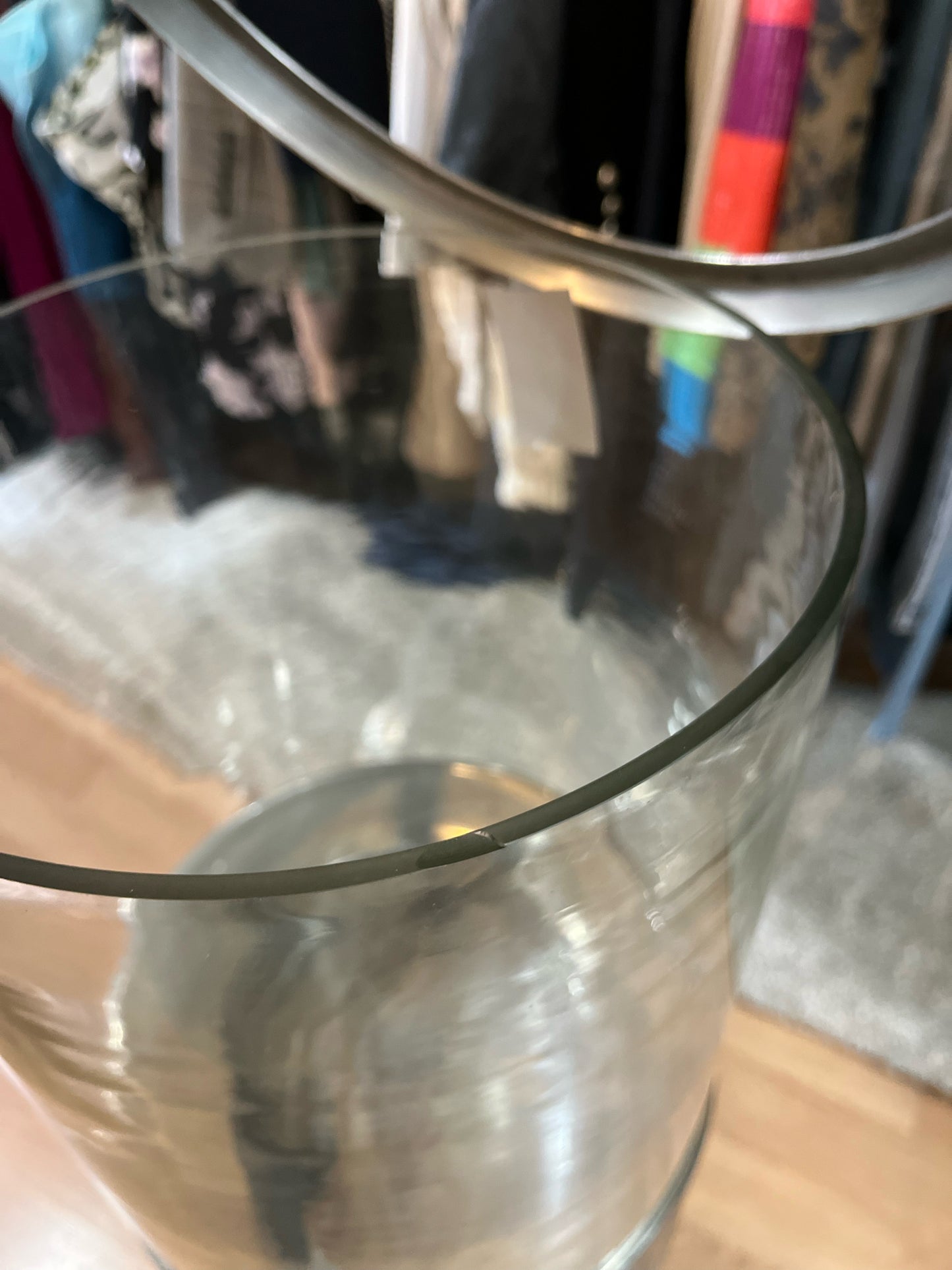 Arhaus Silver "Dorian Small Candle Stand"