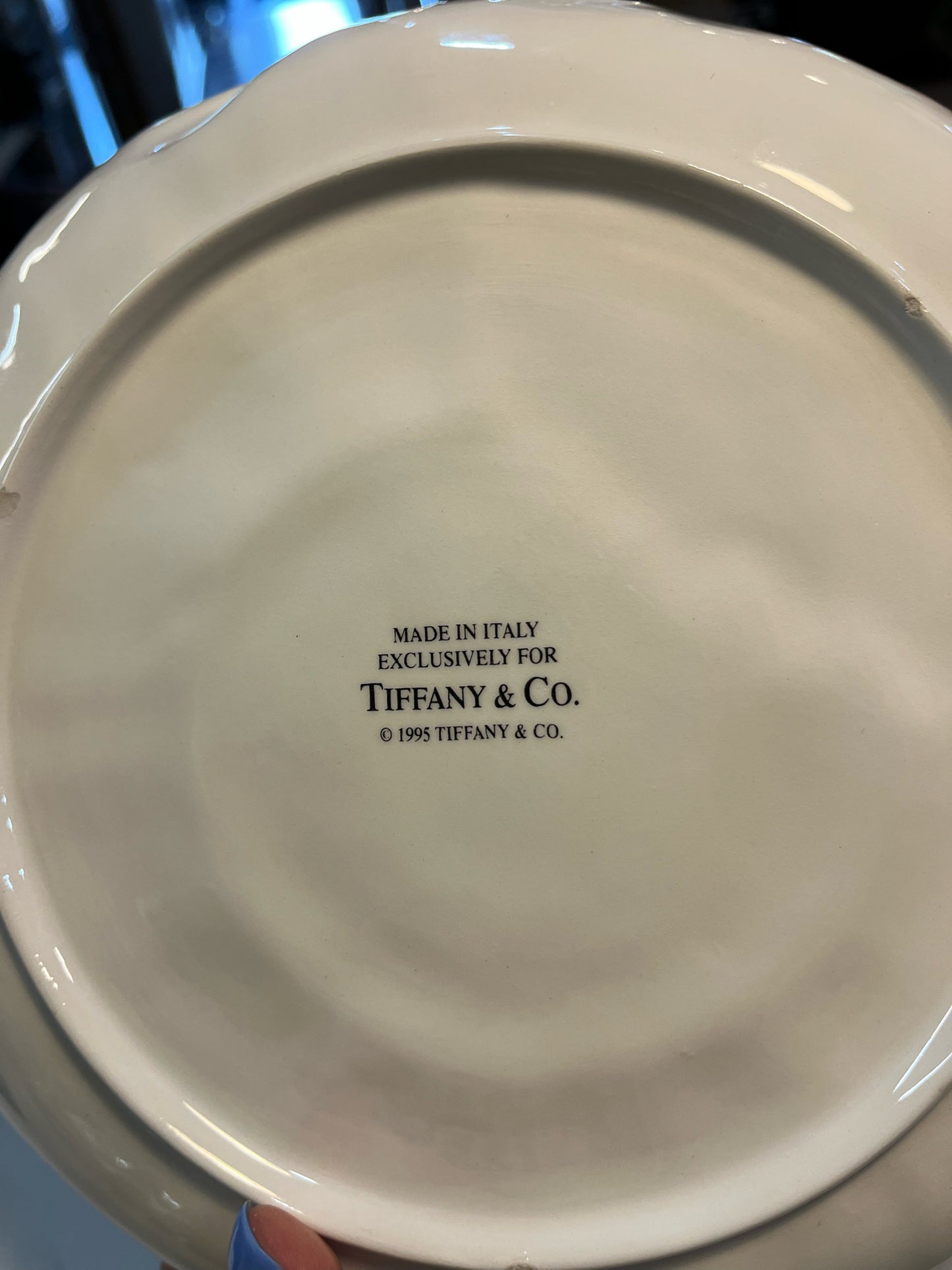 Tiffany & Co. Pink Majolica Sunflower Plate
