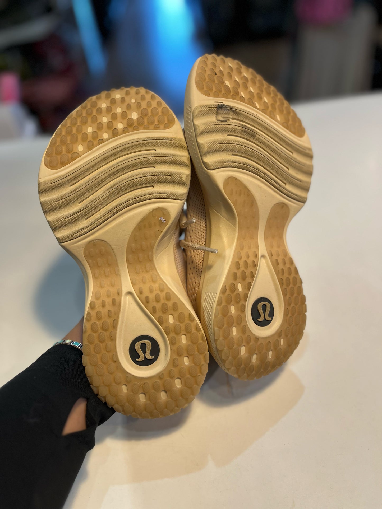 Lululemon Cream "Chargefeel 3 Workout" Sneakers