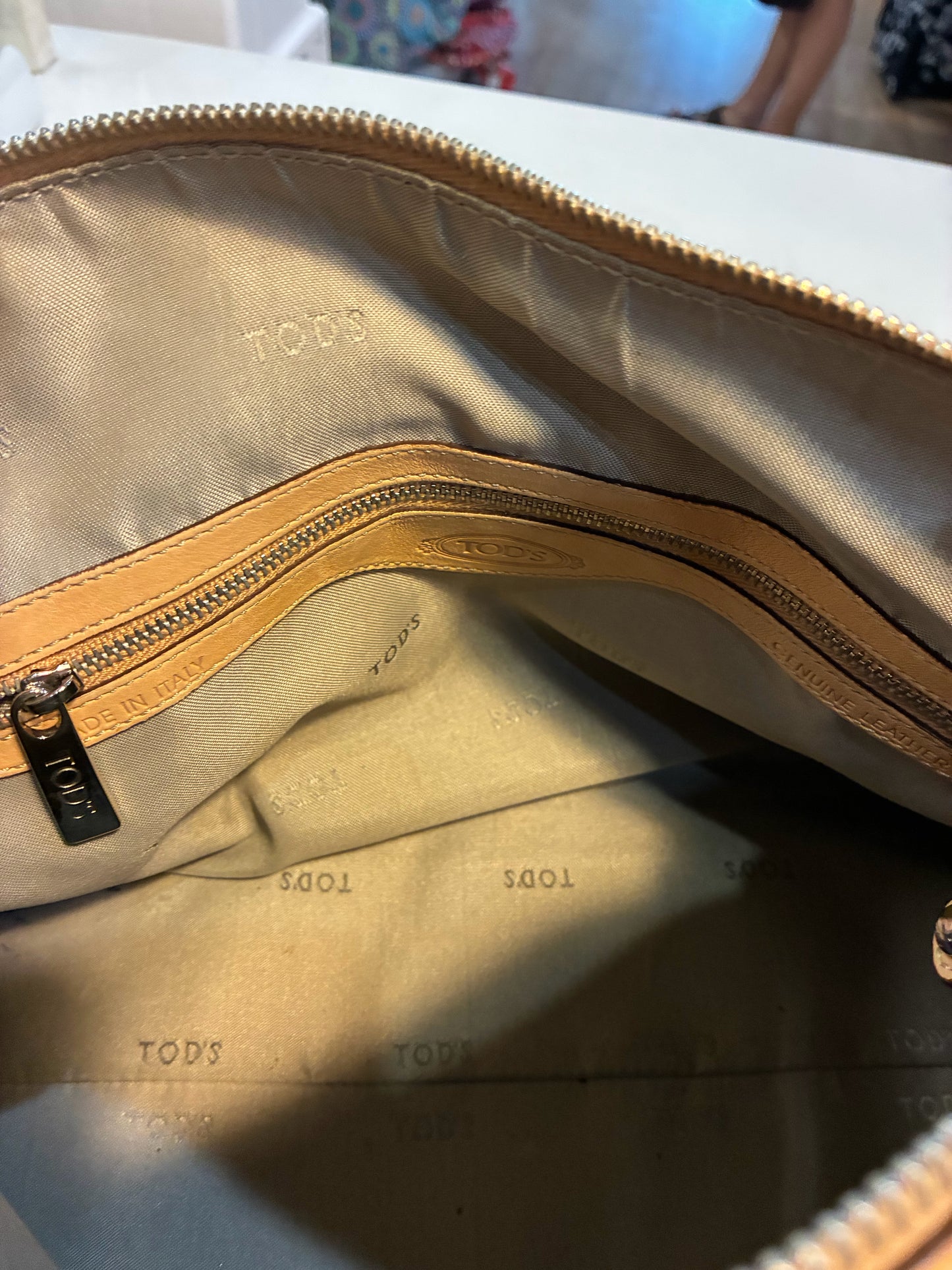 TOD's G line Bauletto Bag Coated Canvas & Leather