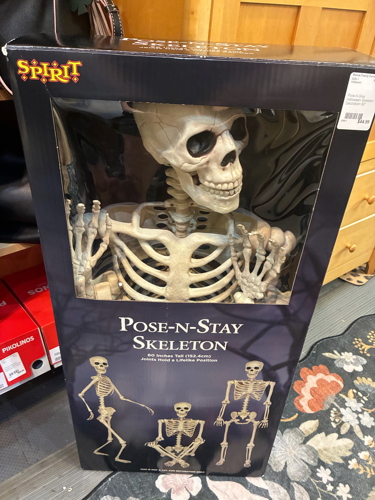 Pose-N-Stay Halloween Skeleton Decoration 60"