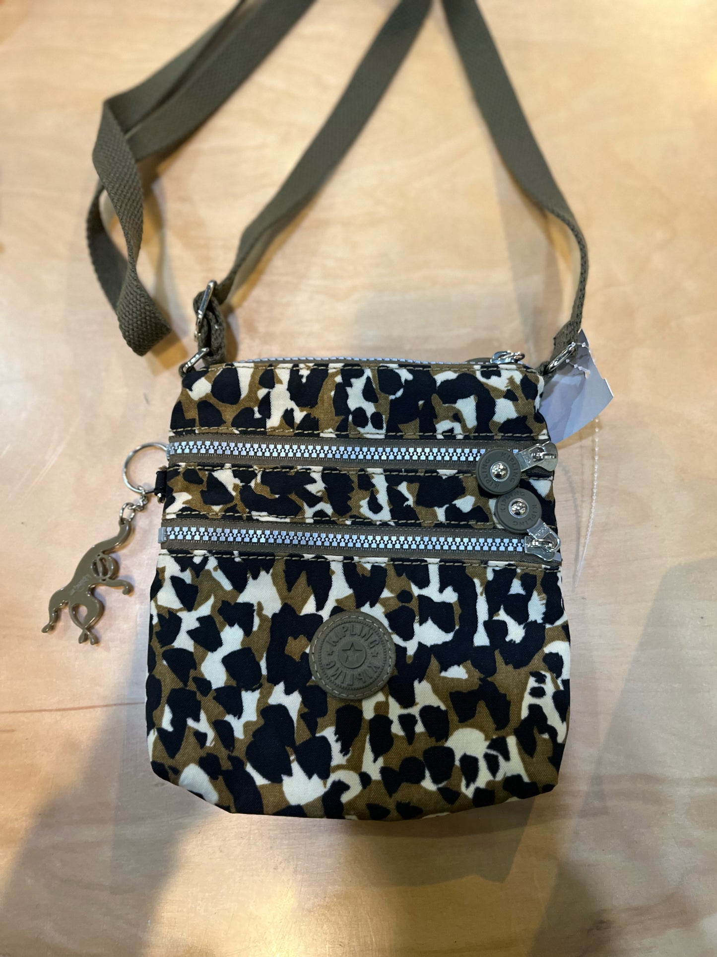 Kipling Green Camo Crossbody