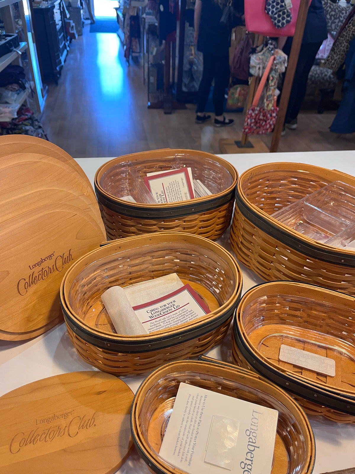 Longaberger Collector's Club Shaker Stackable Harmony Oval Basket Set