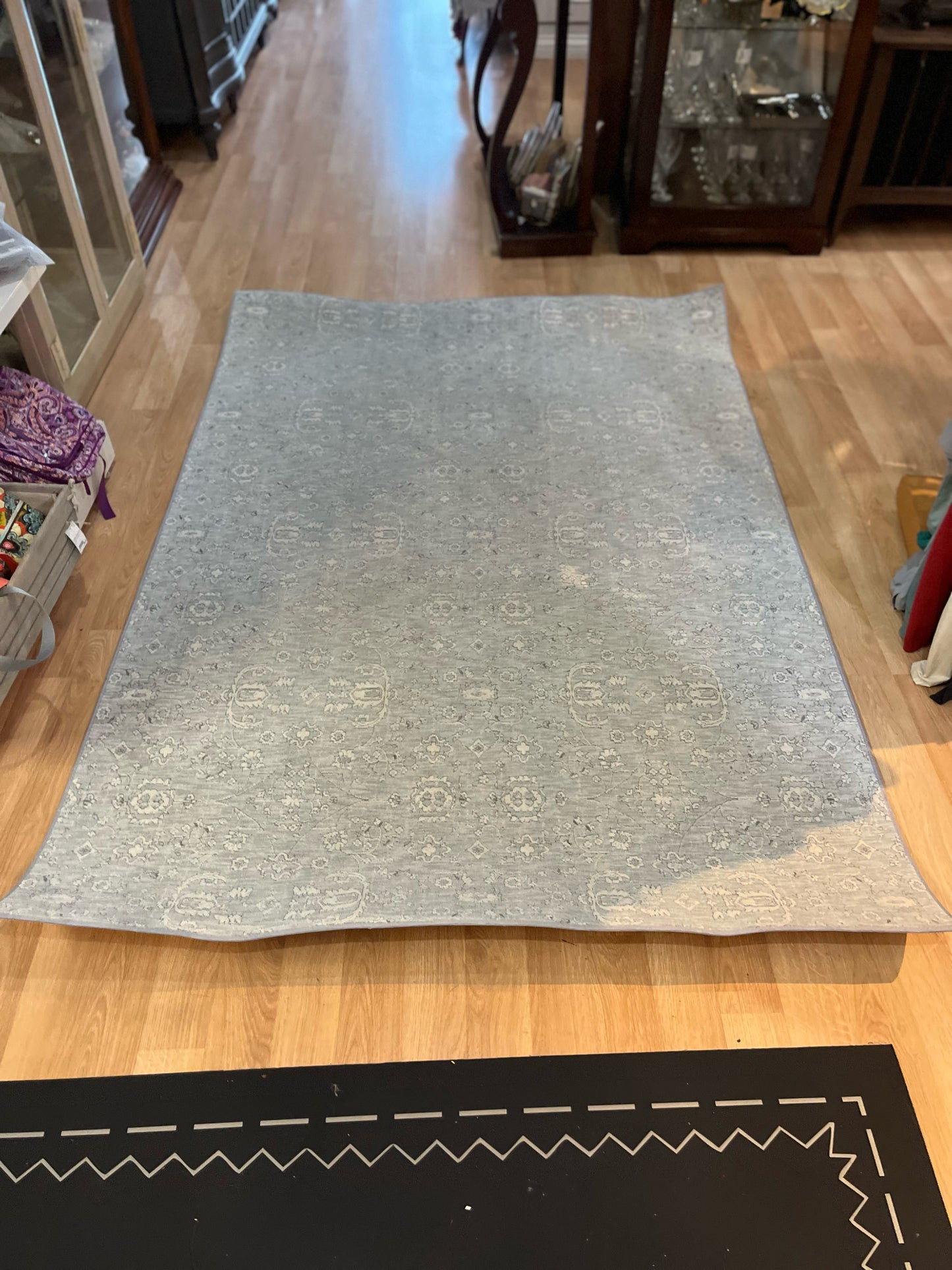 Light Blue & White Pattern Rug