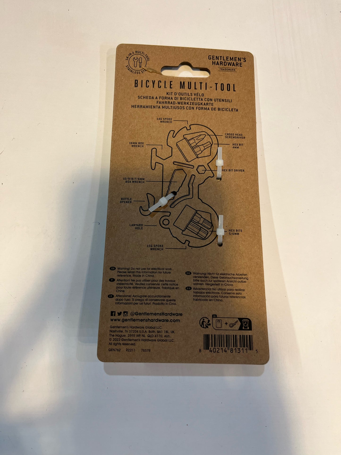 Gentlemen's Hardware Bicycle Multi-Tool