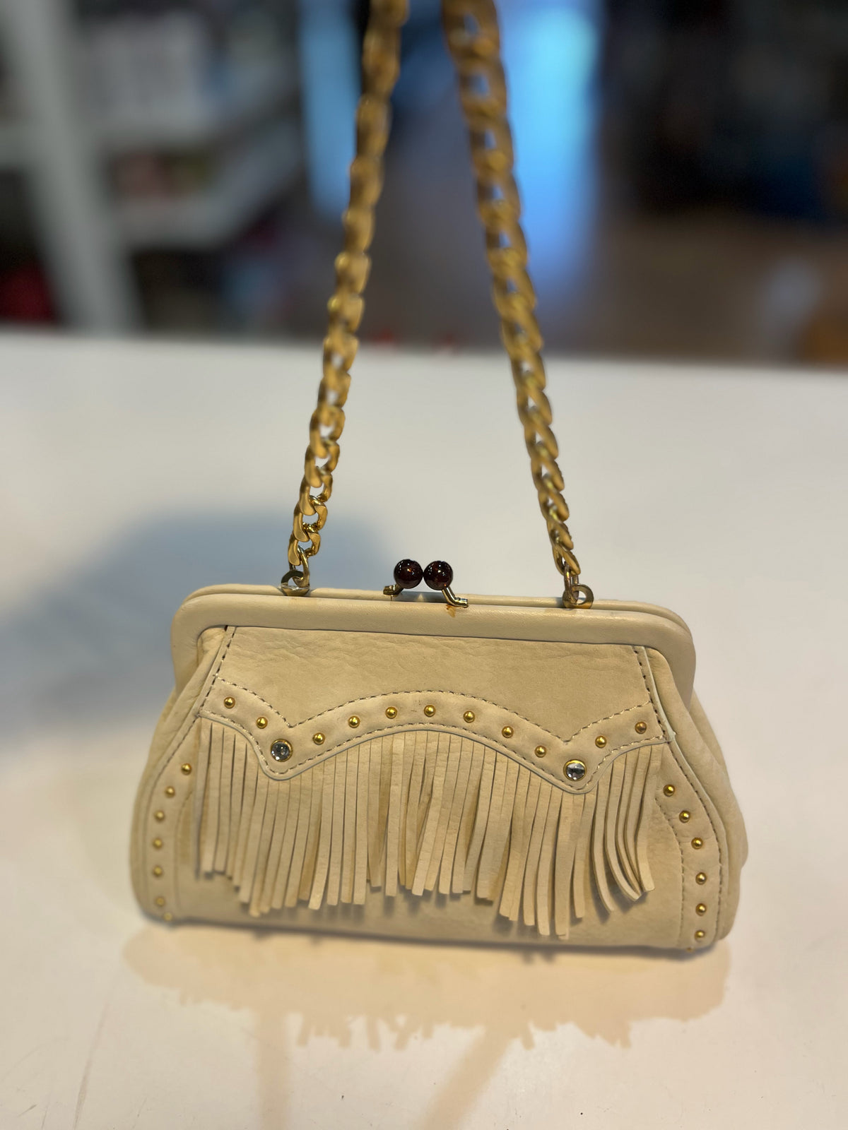 Michael Kors Western Fringe Kisslock Bag