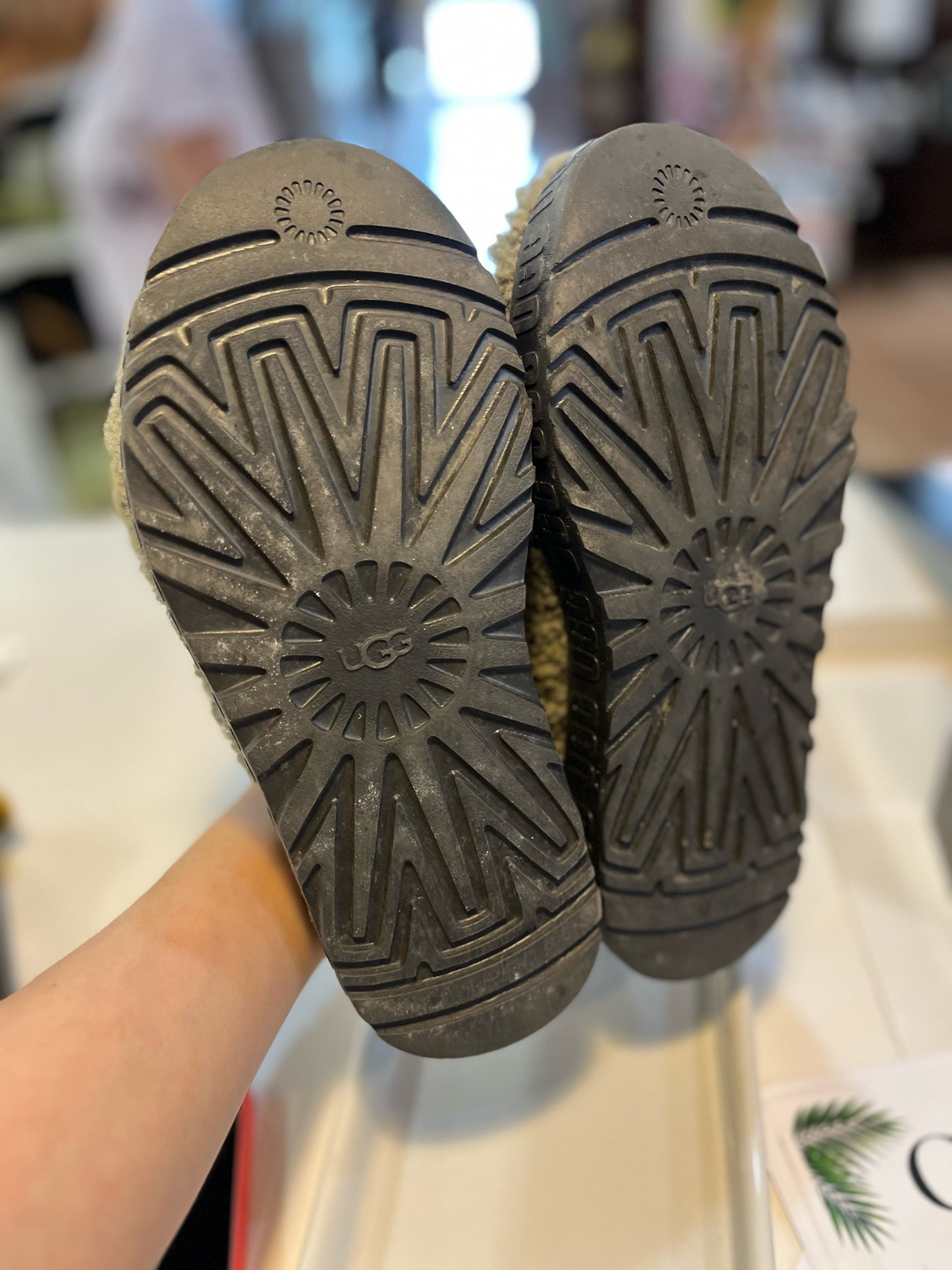 UGG Olive Green "Oh Fluffita" Sandals