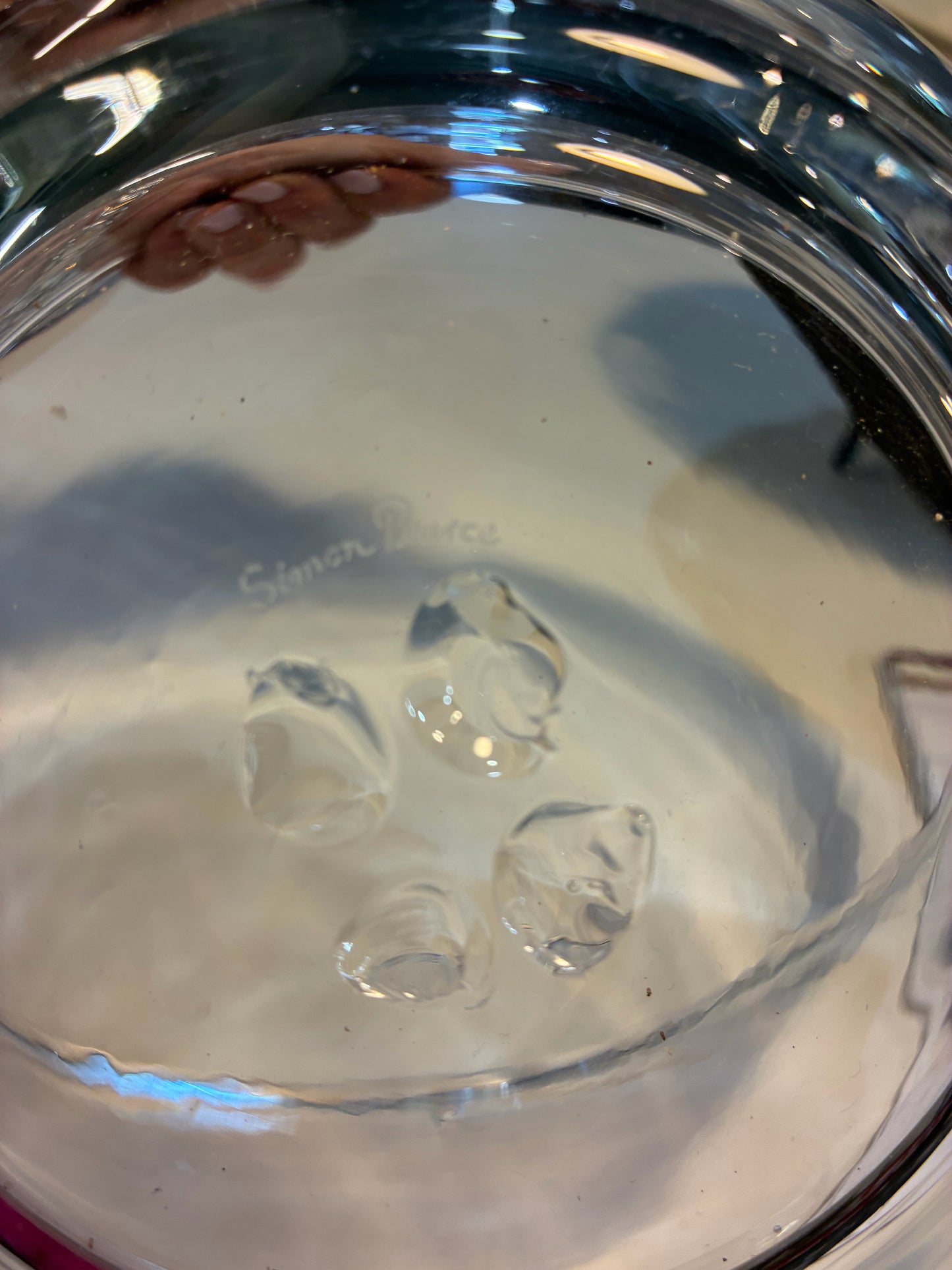 Simon Pearce Glass Oval Barre Bowl