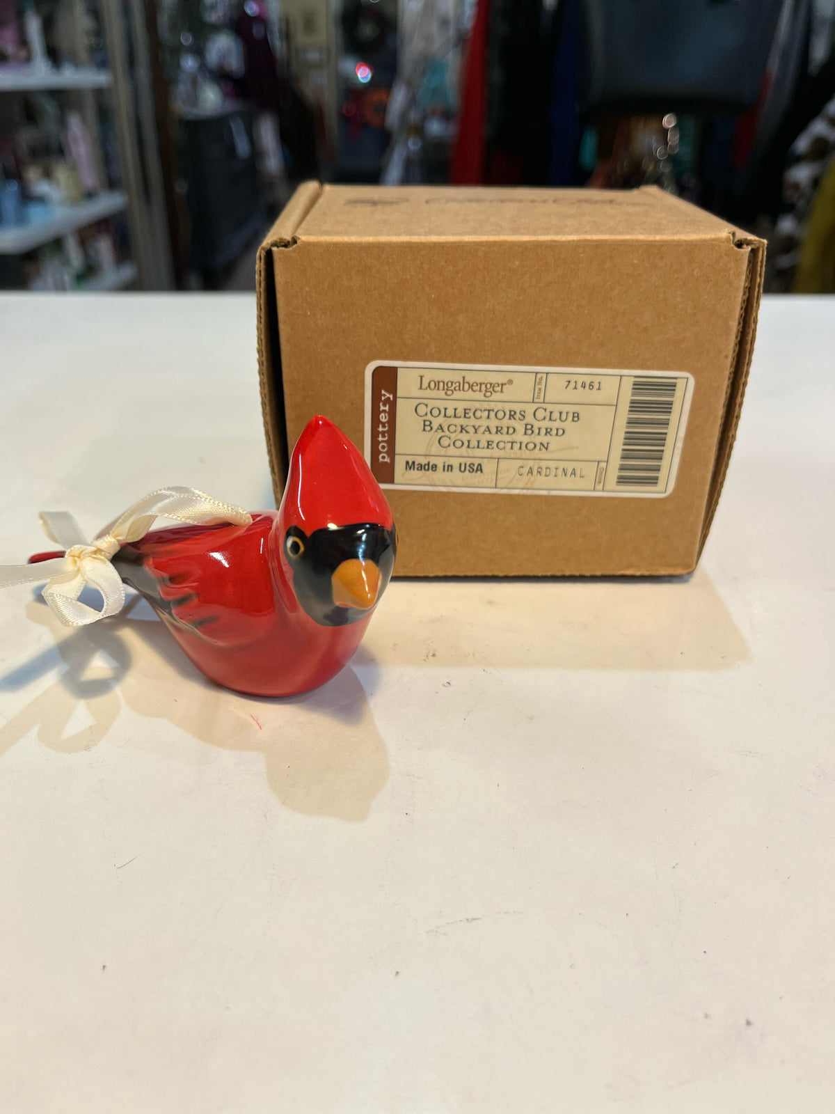 longaberger collectors club backyard bird collection cardinal ornament