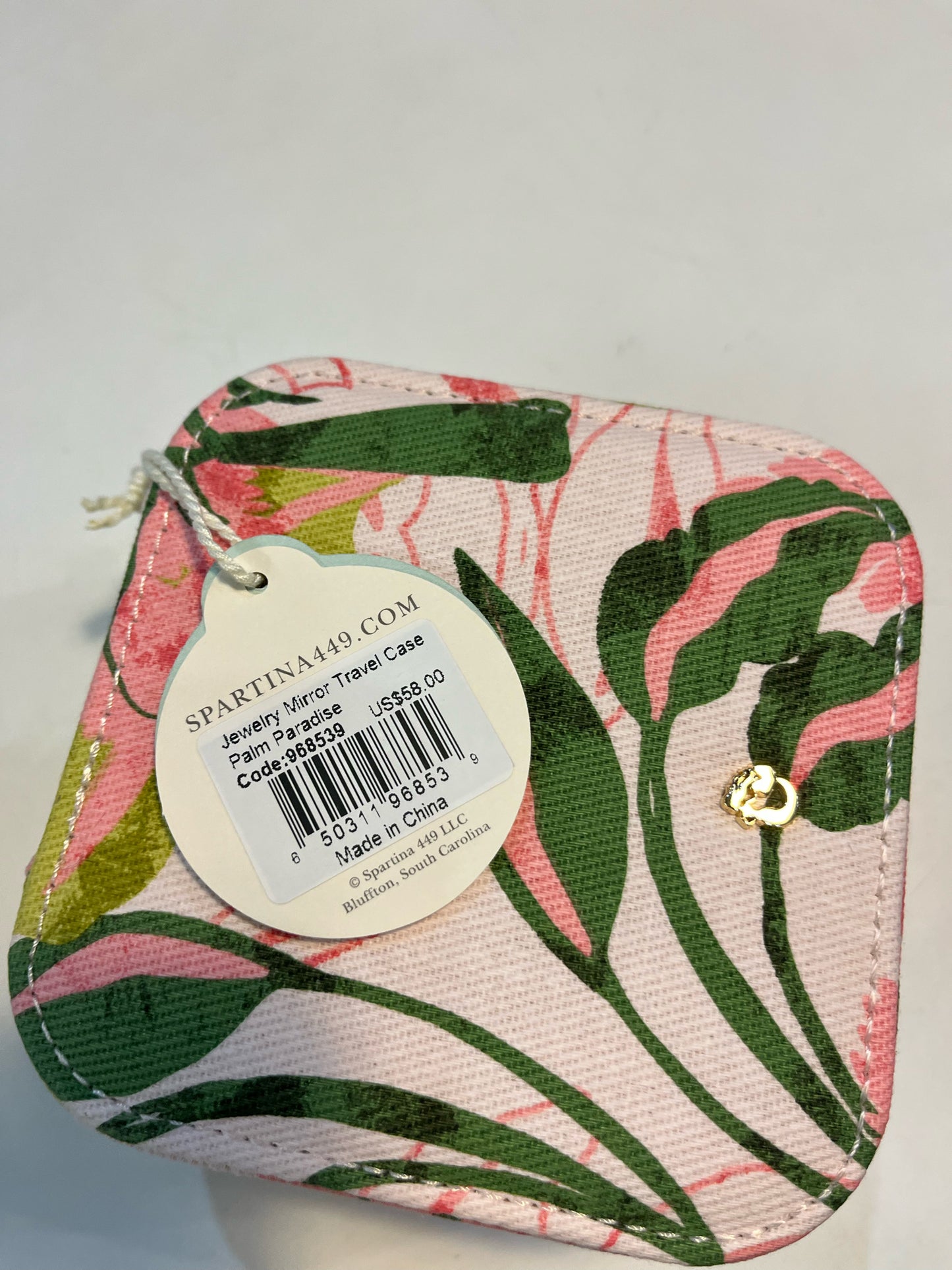 NWT Spartina Pink Floral Travel Jewelry Box