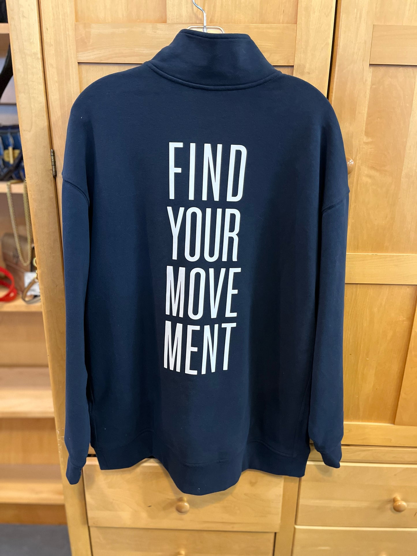 Athleta Navy Quarter Zip Sweatshirt