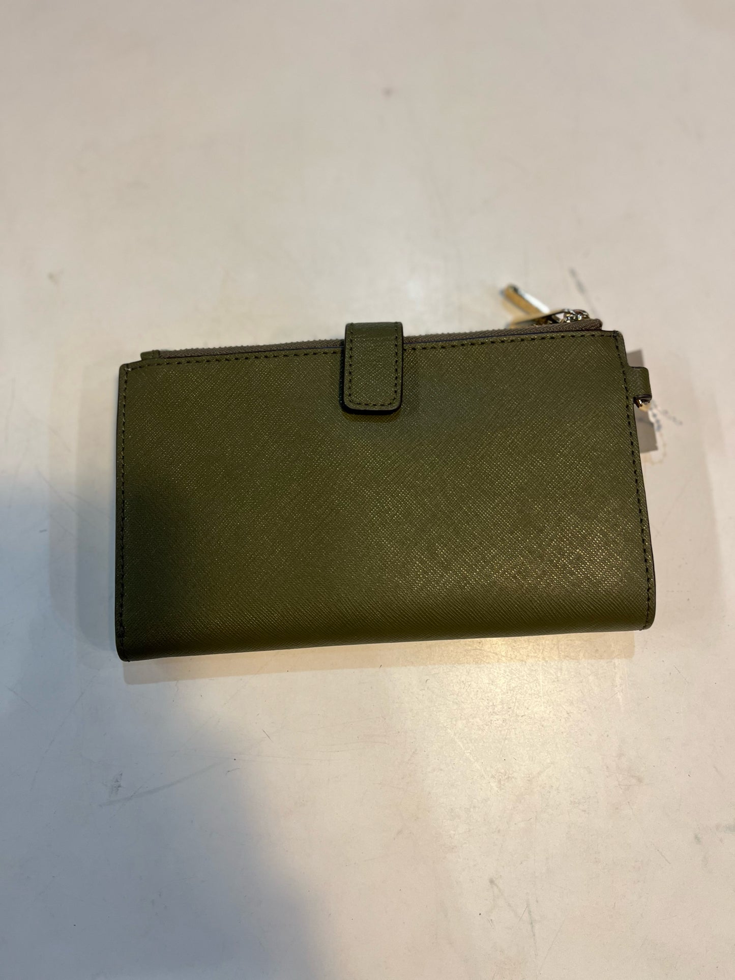 Micheal Kors Olive Green "Jet Set Travel Double-Zip" Wallet