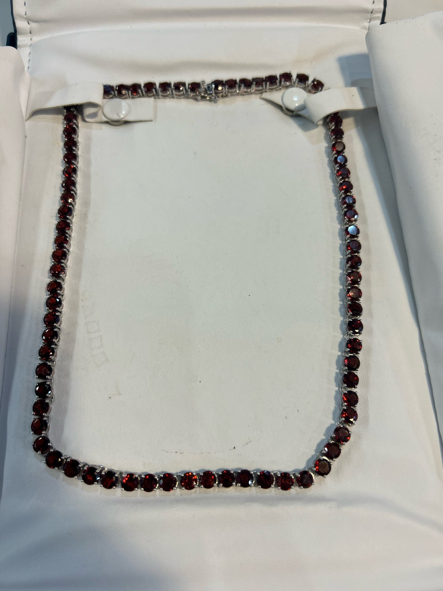Garnet & Sterling Necklace by Blue Nile
