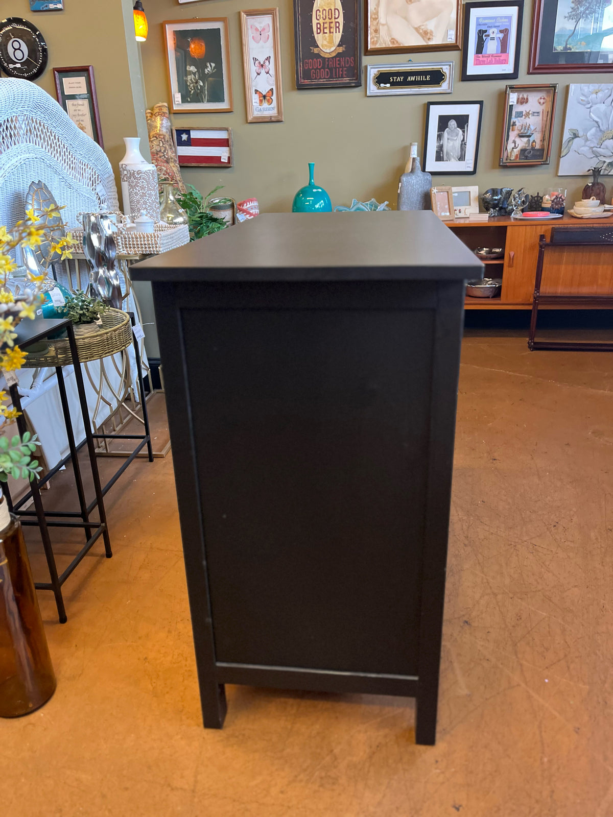 Three Drawer Brown Dresser
