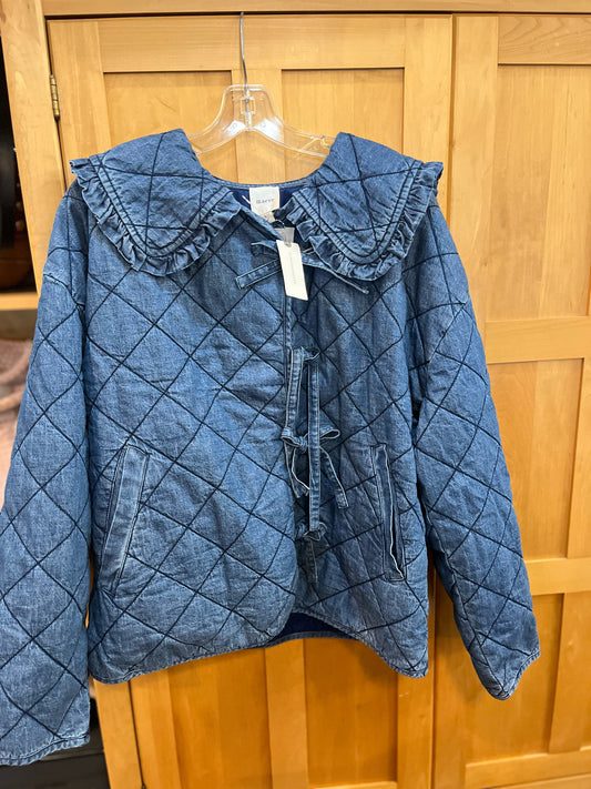NWT Maeve Quilted Denim Jacket