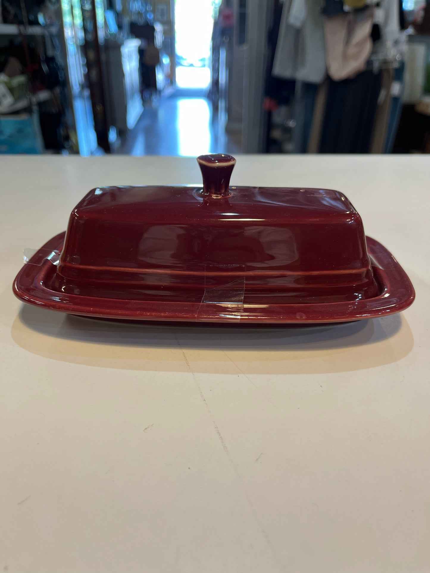 Fiestaware Red Wine Butter Dish