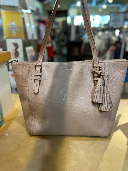 Kate Spade Pink Pebble Leather “Orchard Street Maya” Handbag