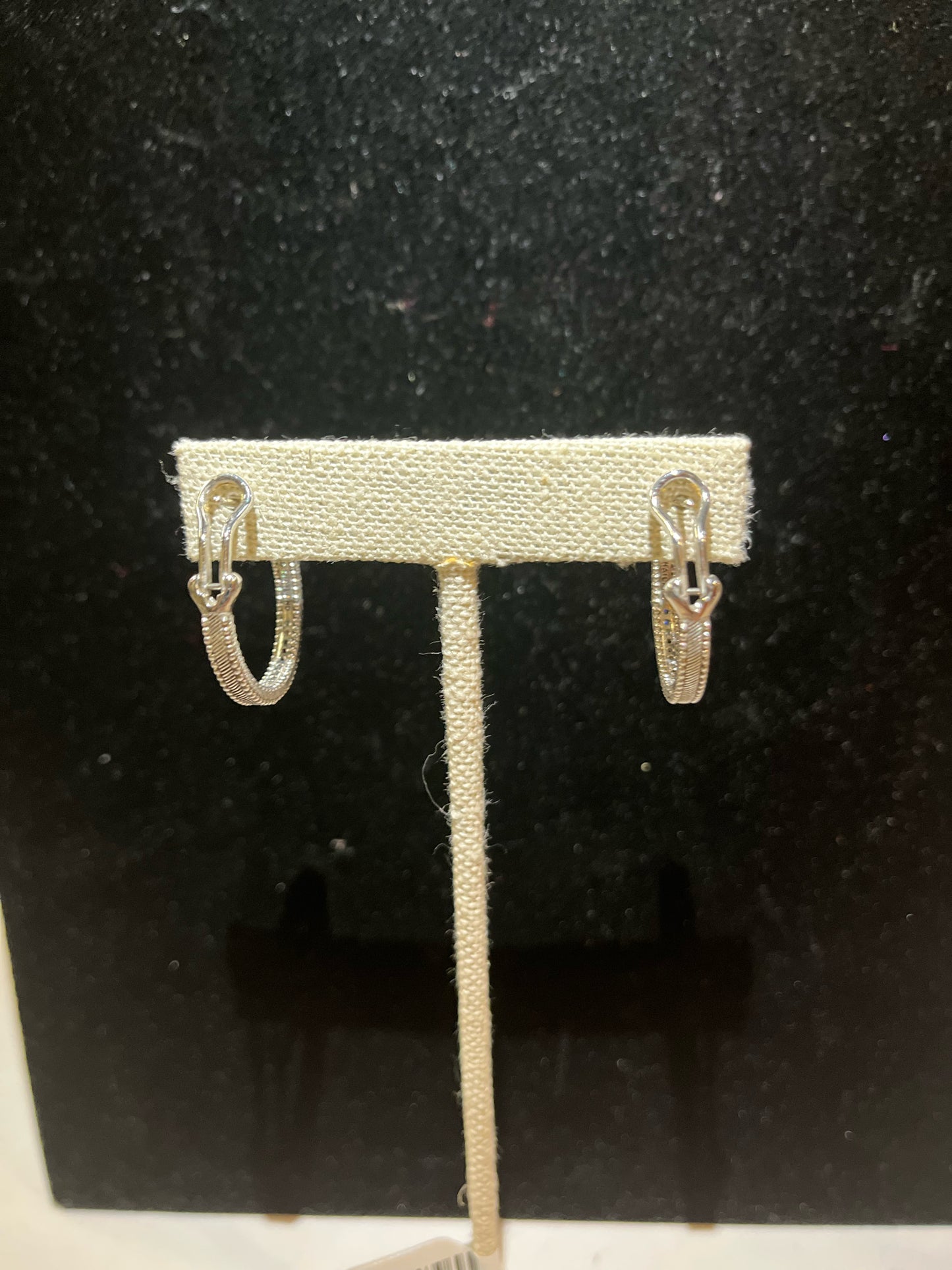 Judith Ripka "Inside/Outside" Hoop Earrings