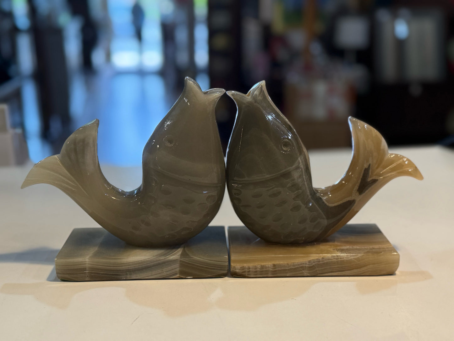 Casa de Onyx Carved Fish Bookends