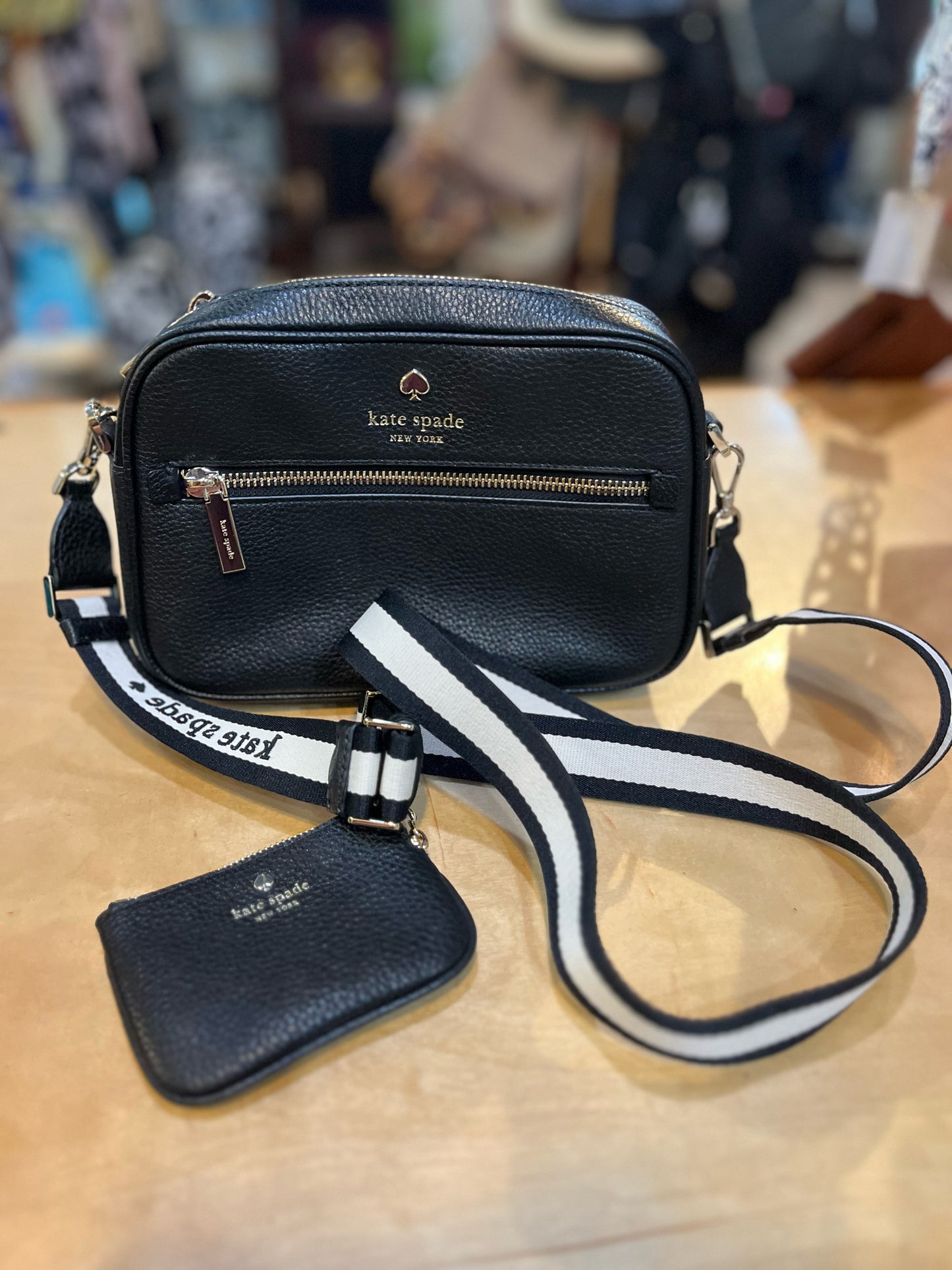 Kate Spade Black "Emma Camera" Handbag