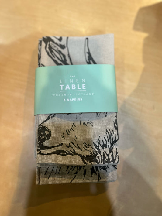 Animal Linen Napkin Set