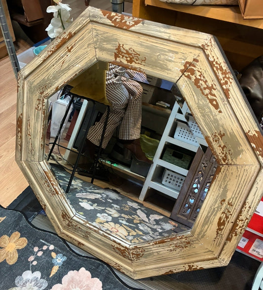 Octagon Rustic Design Mirror