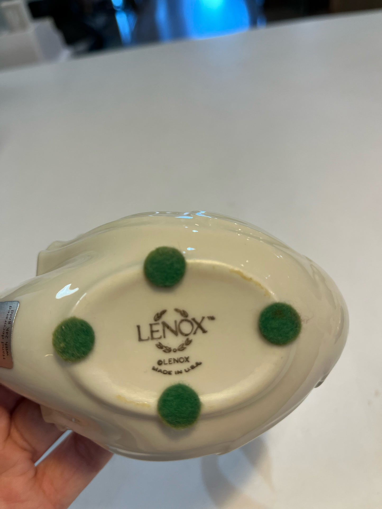 Lenox Swan Trinket Dish w/ 24k