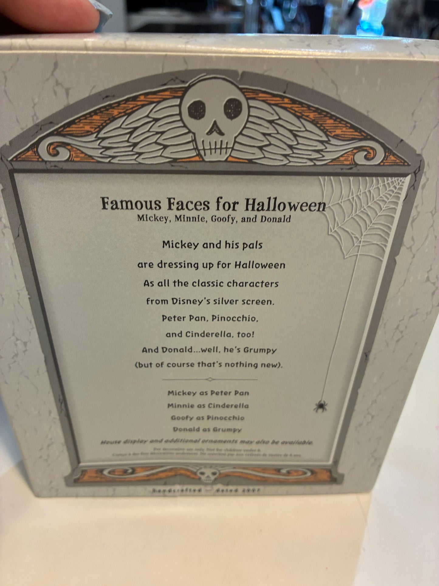 NIB Hallmark Famous Faces for Halloween Mickey, Minnie, Goofy, and Donald Ornaments