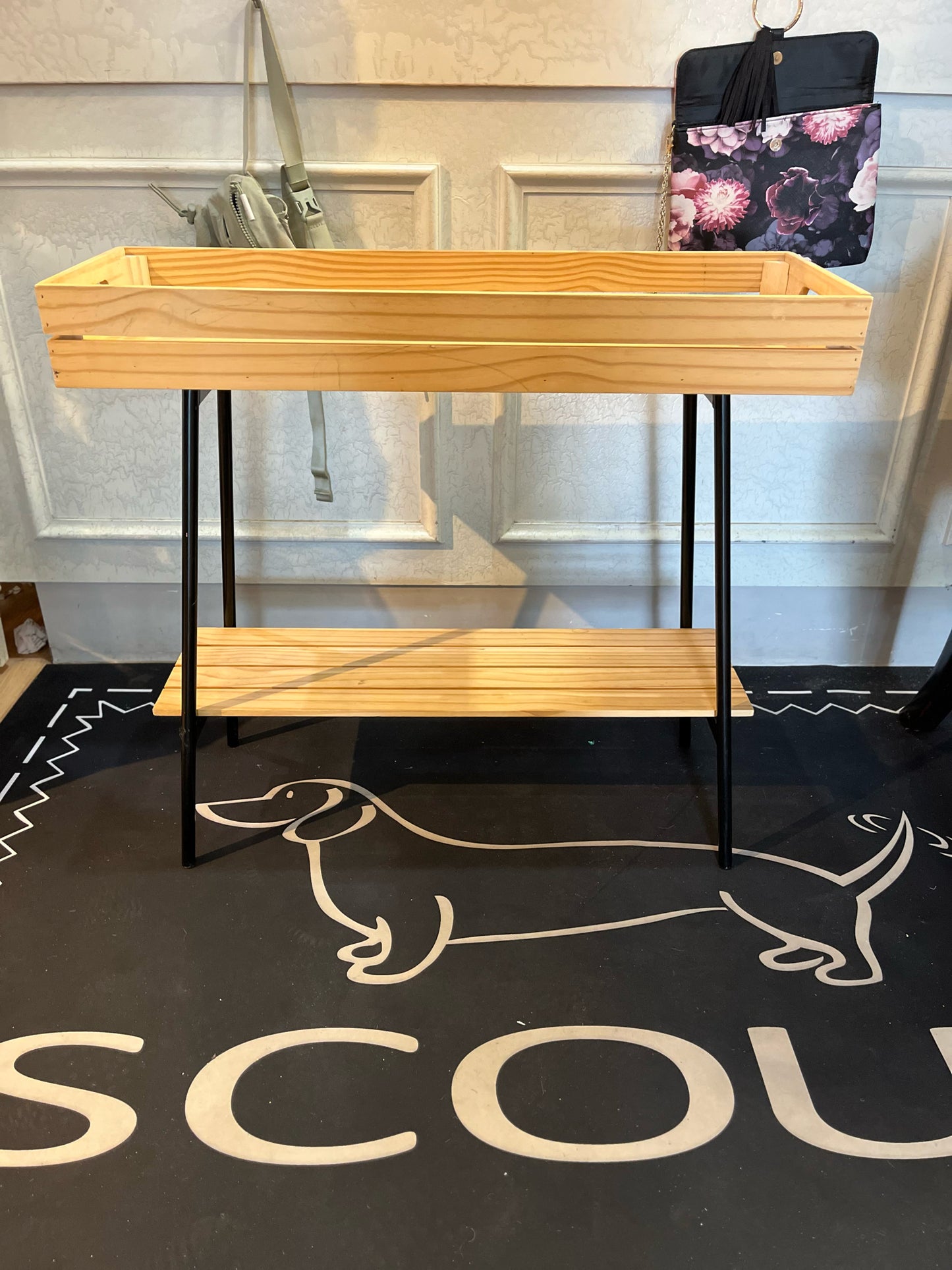 Ikea Two-Tier Wood Pallet Rectangle Table