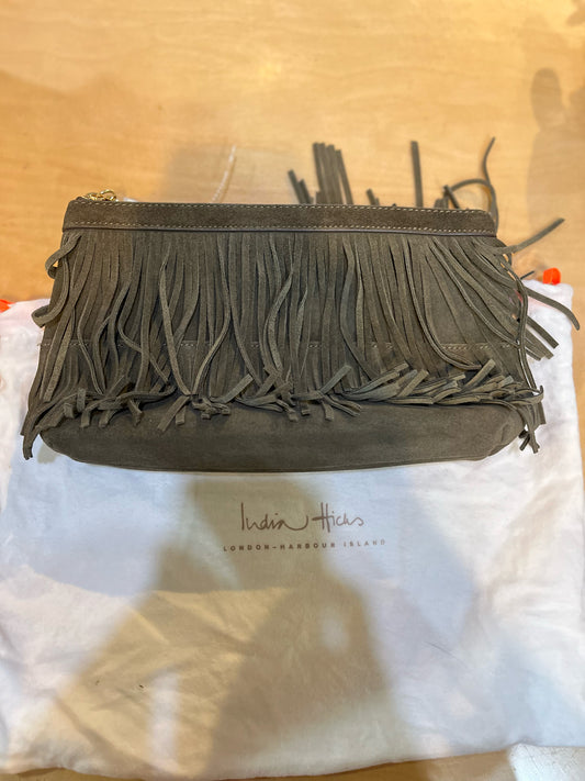 India Hicks DOUGAL Olive Green clutch NEW