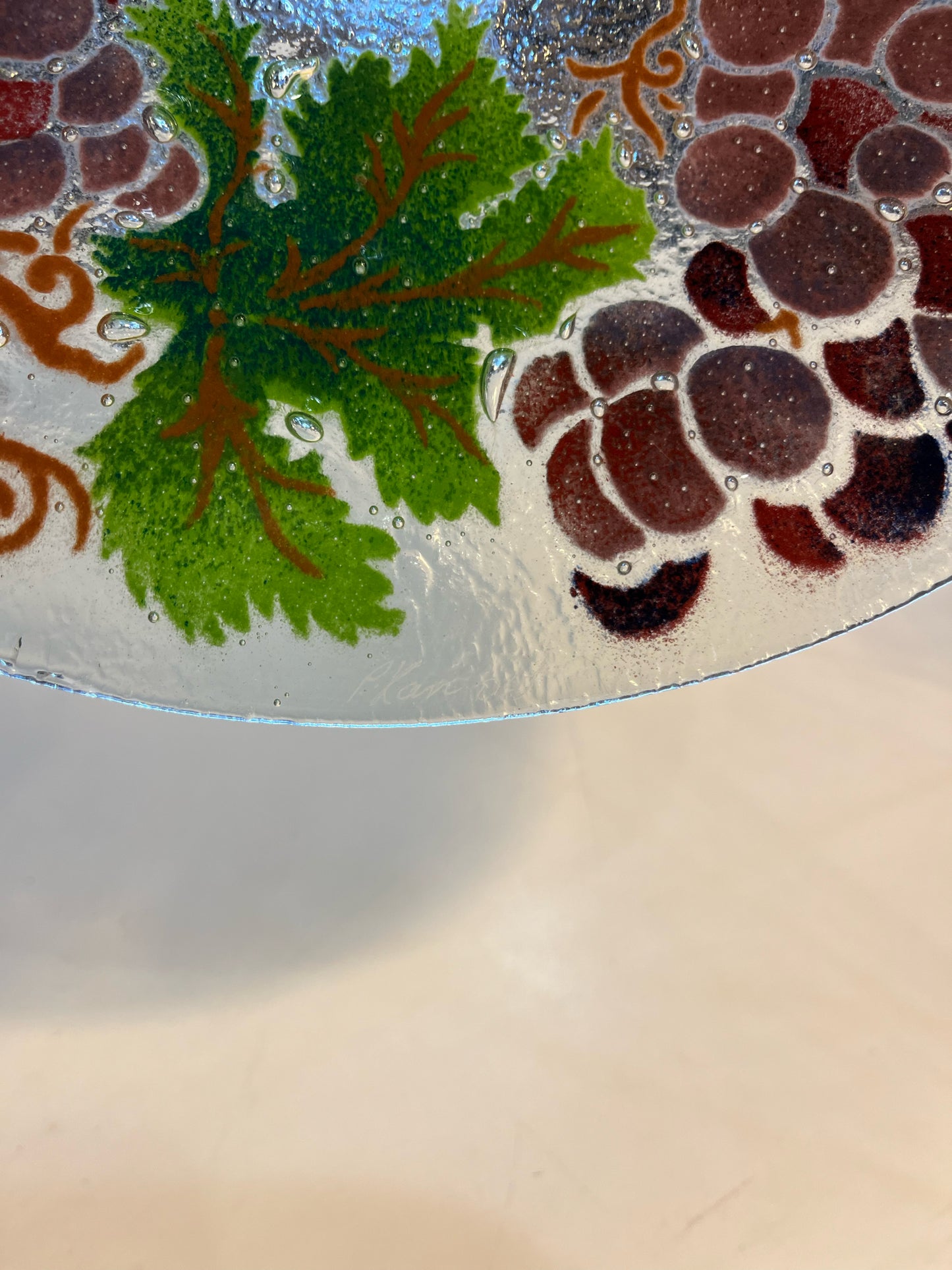 Peggy Karr Grapes Plate