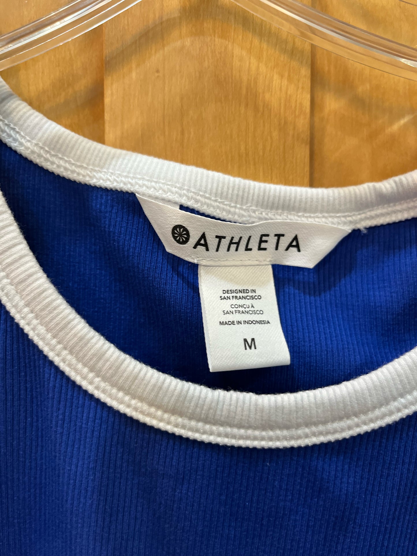 Athleta Navy & White Tank