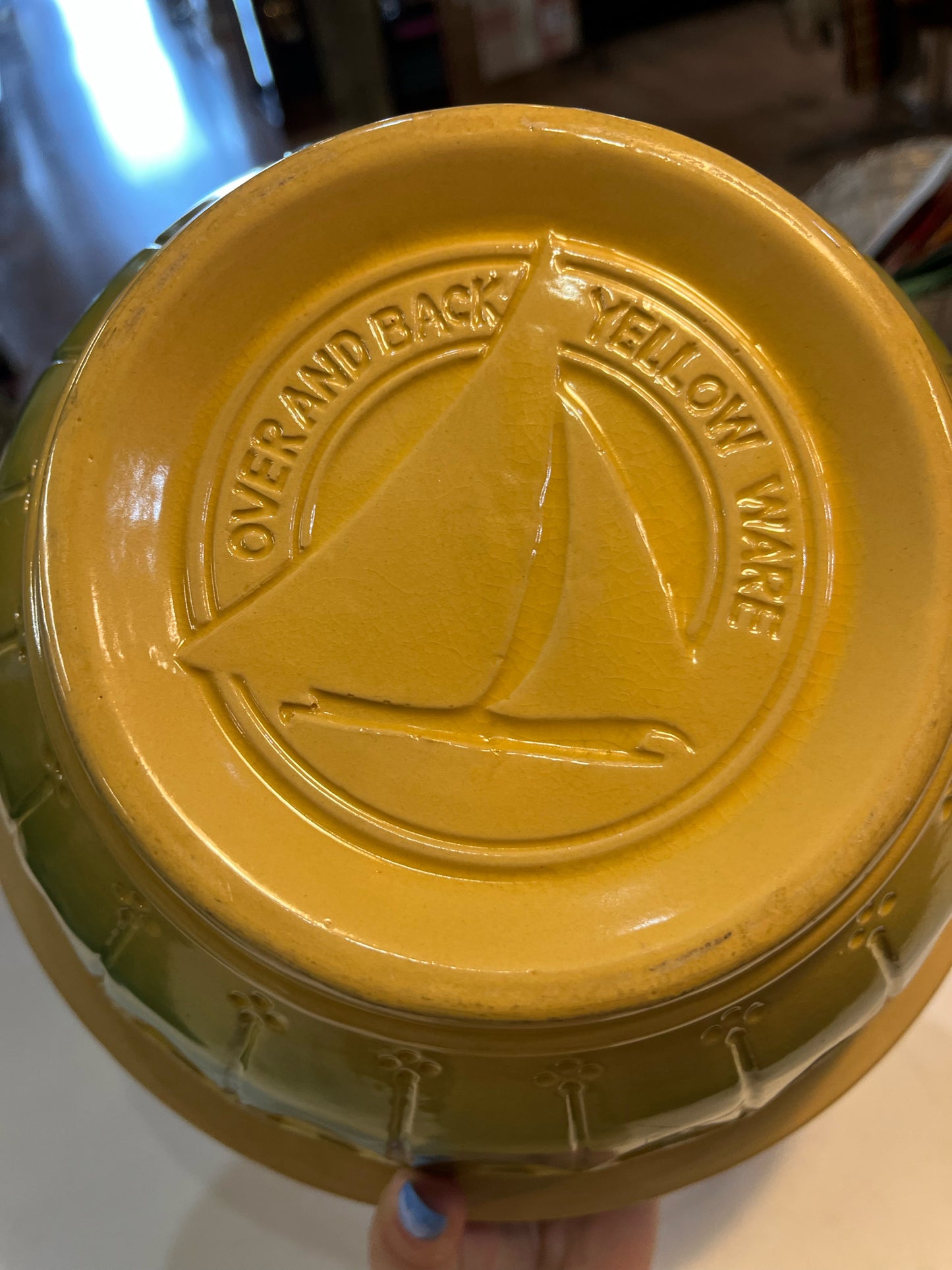 Over & Back Yellow & Green Mixing Bowl