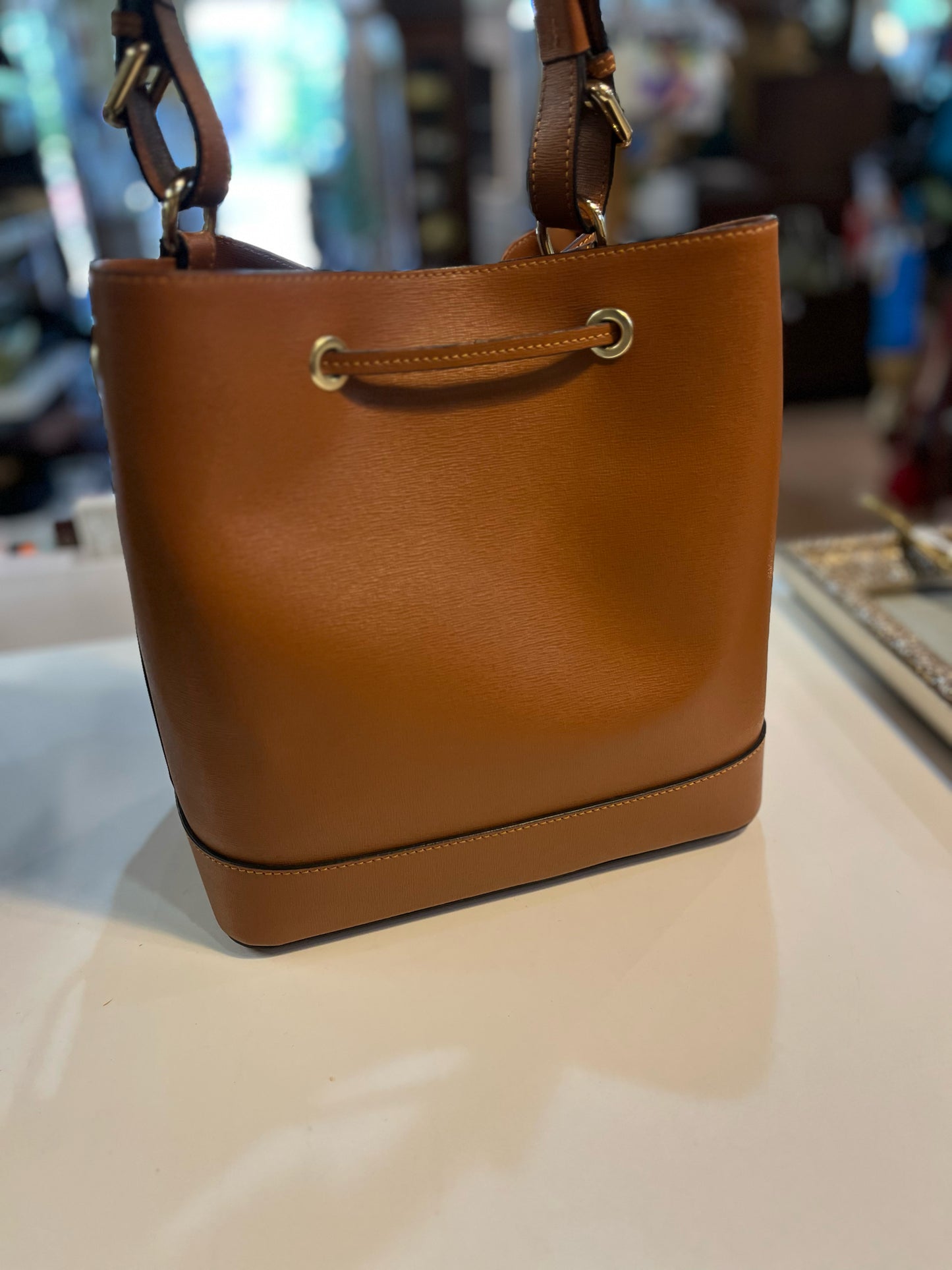 Tuscany Leather Drawstring Bucket Bag