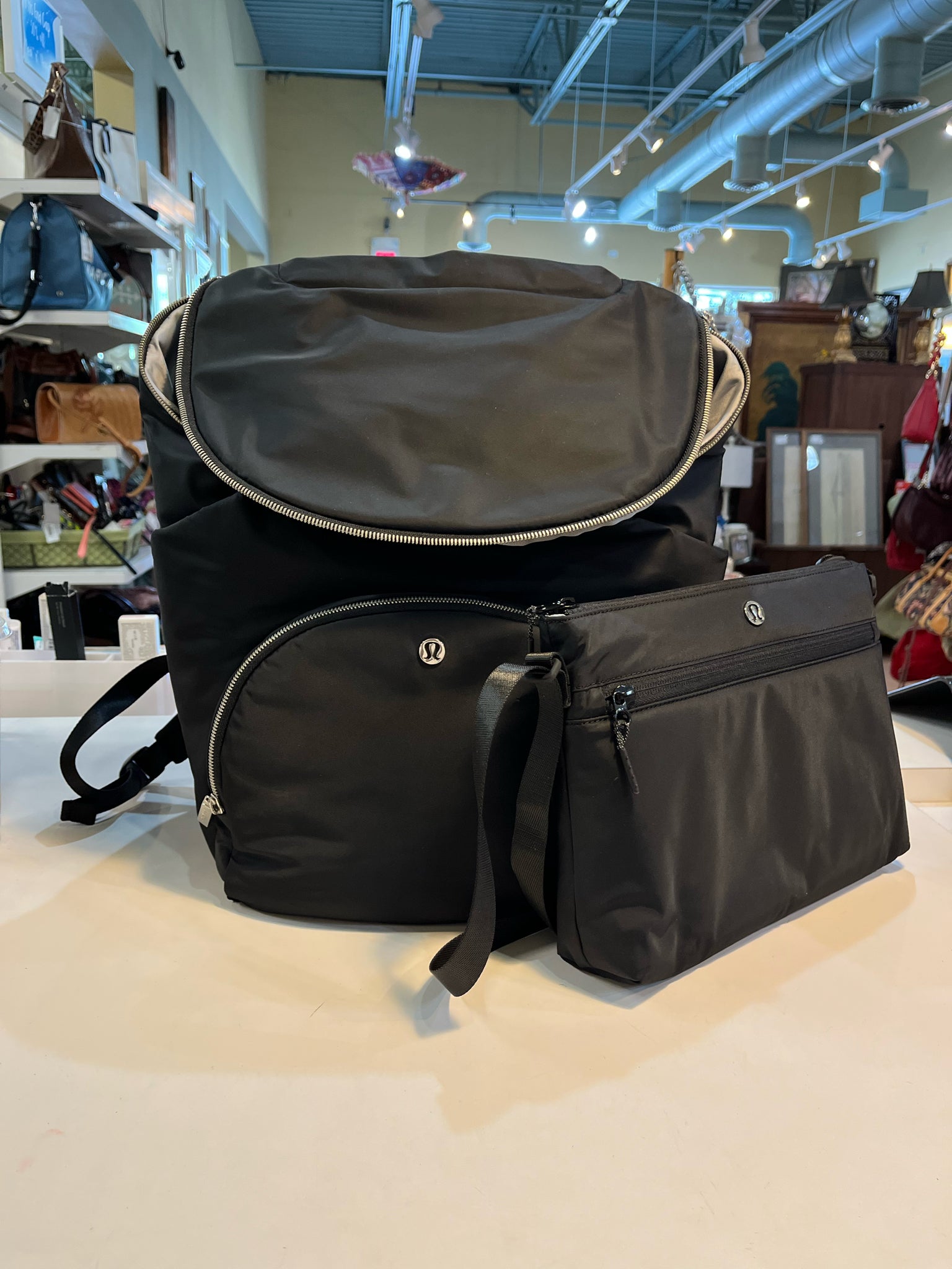 Lululemon Black New Parent Backpack/Diaper Bag