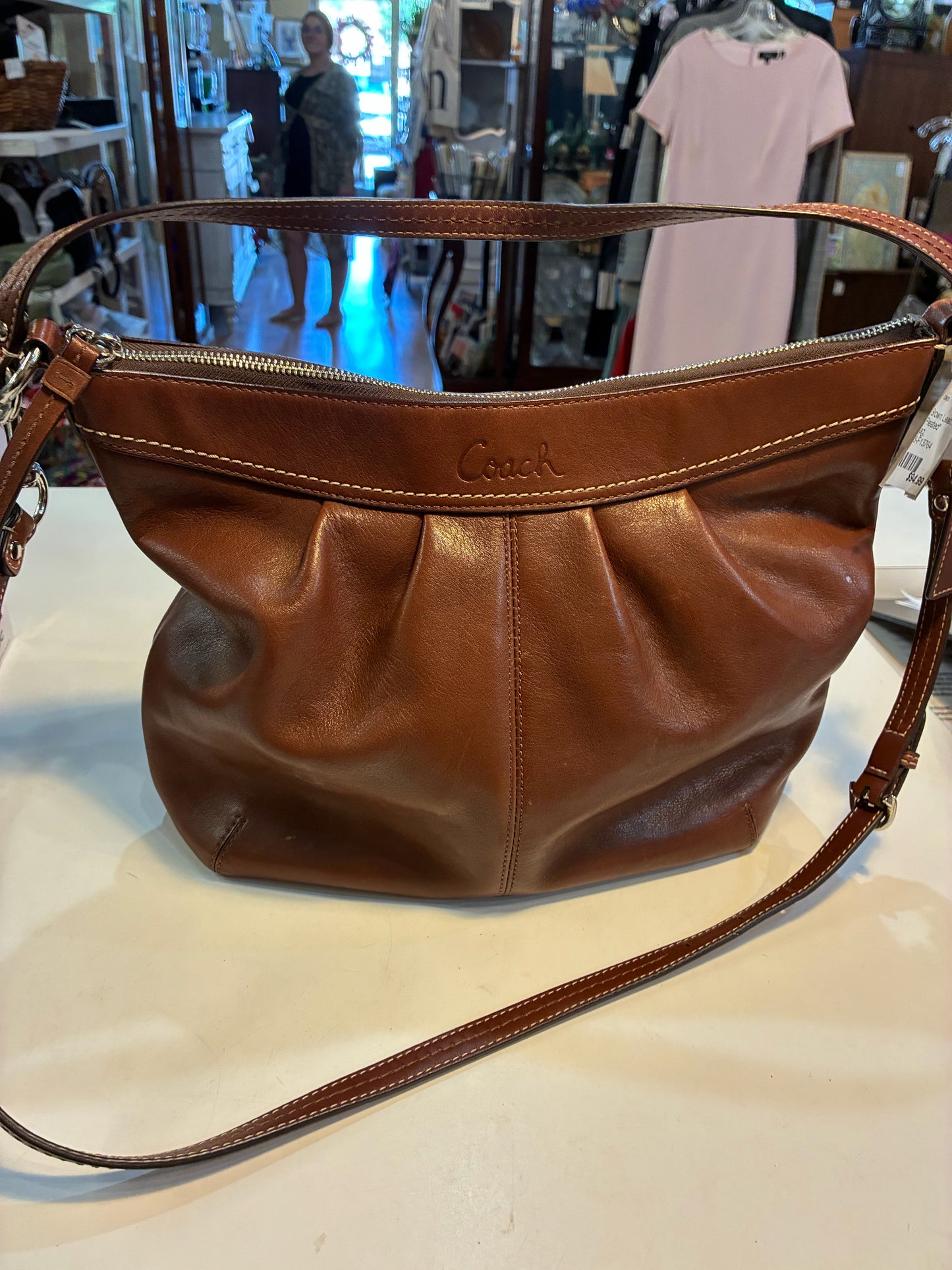 Coach Leather "Soho Pleated" Handbag