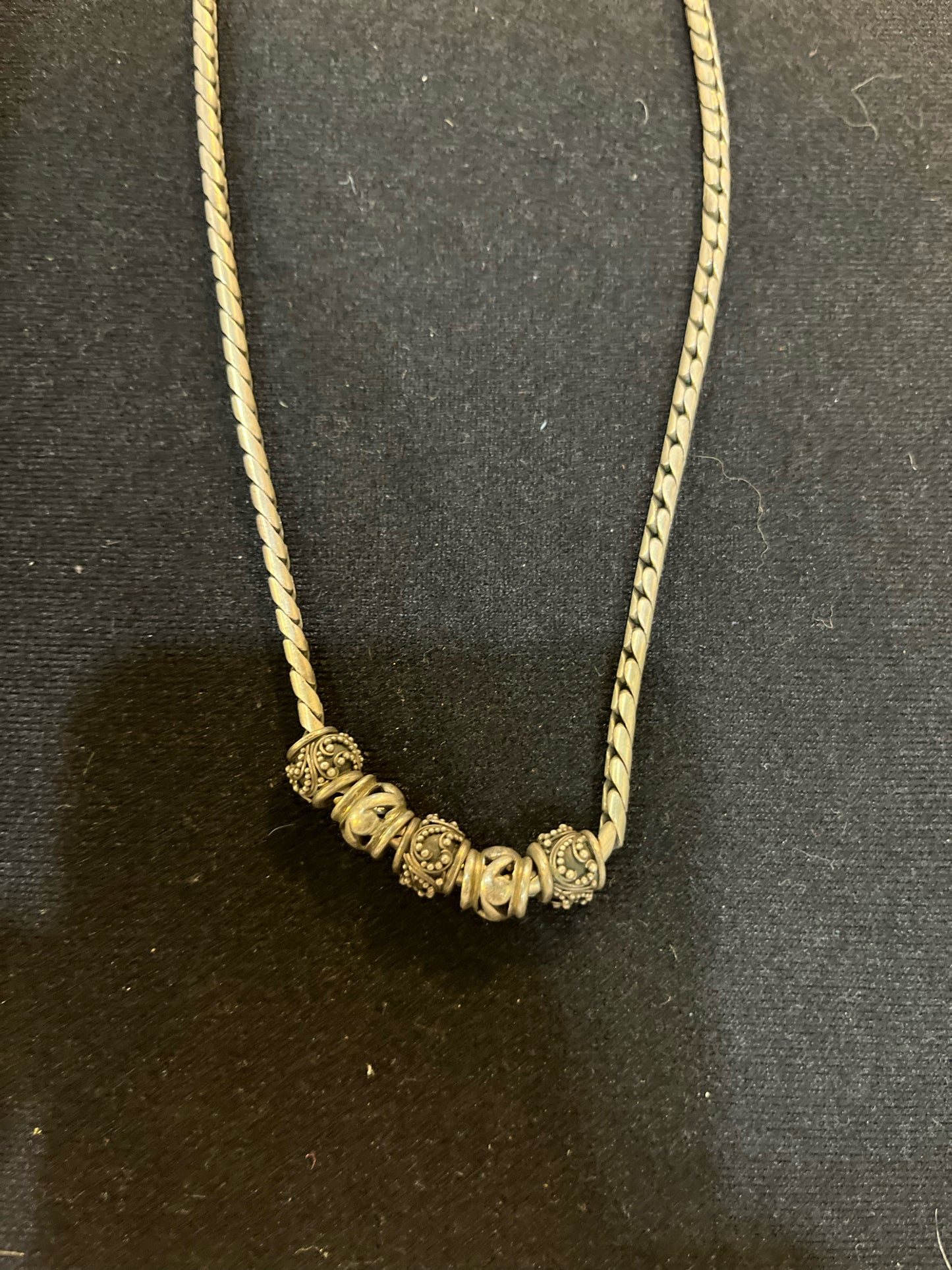 Lois Hill Sterling Silver Beaded Necklace