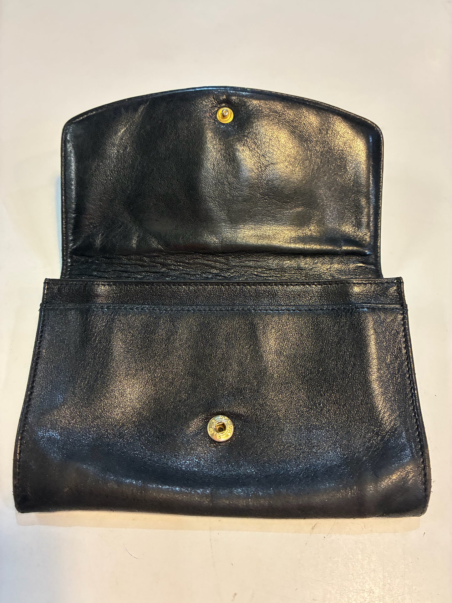 Vintage Chanel Black Lambskin Leather Wallet