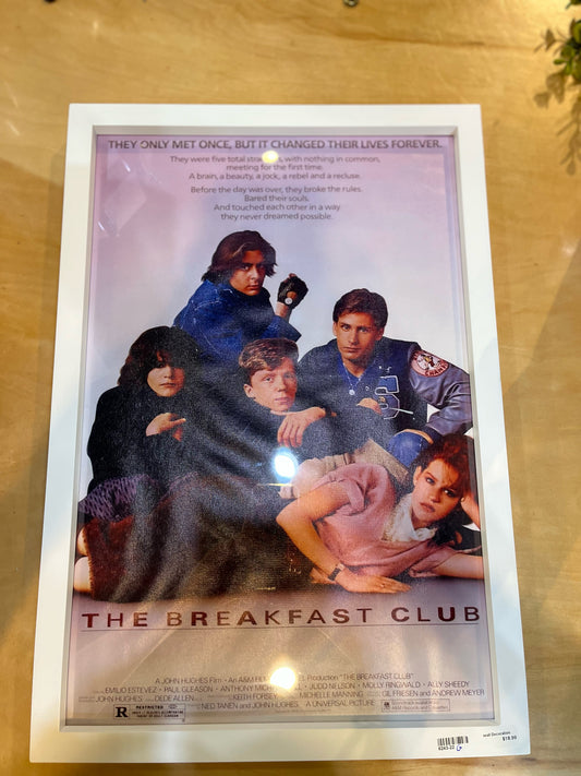 Framed “Breakfast Club” Movie Poster Wall Decoration
