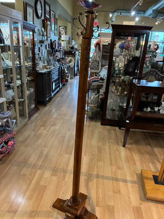 Tall Carved Coat Rack