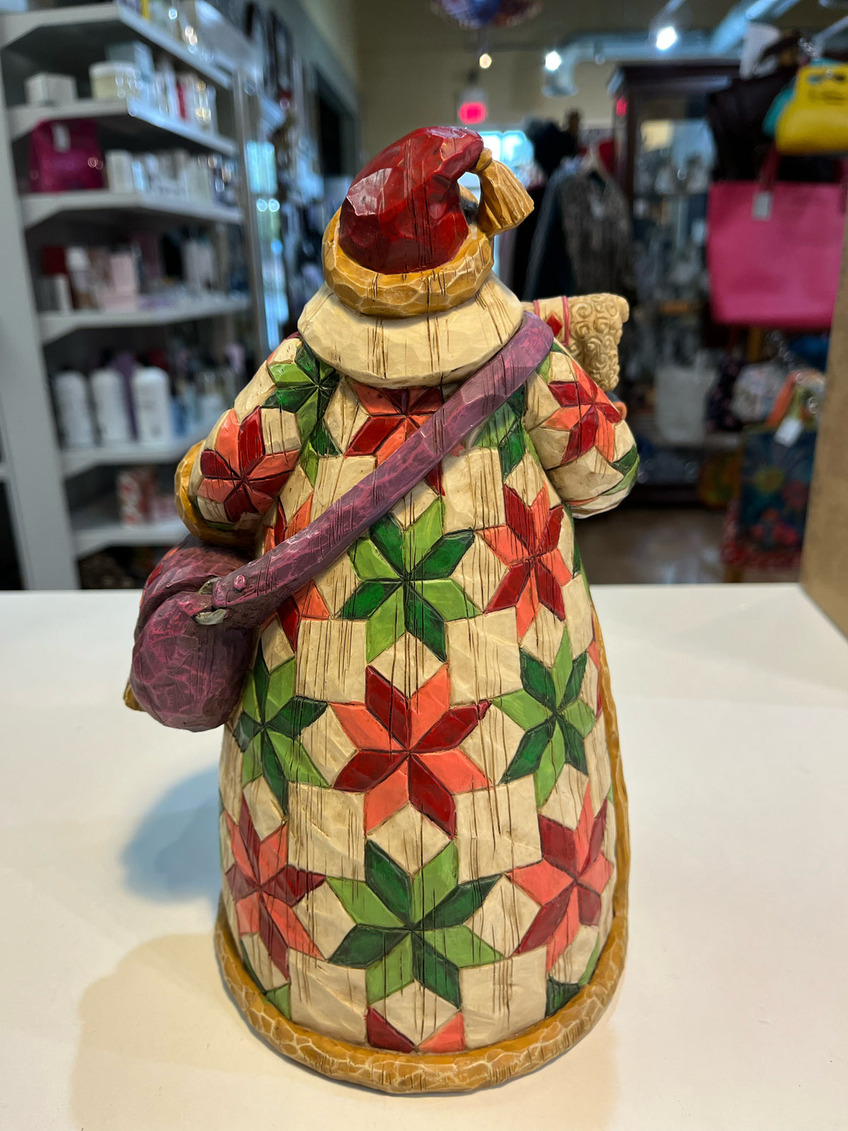 Jim Shore "o'er the fields we go" Tall Santa, w/ box