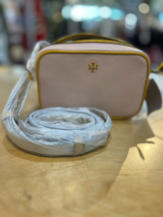 New Tory Burch Pink & Yellow “Blake Mini Camera” Handbag